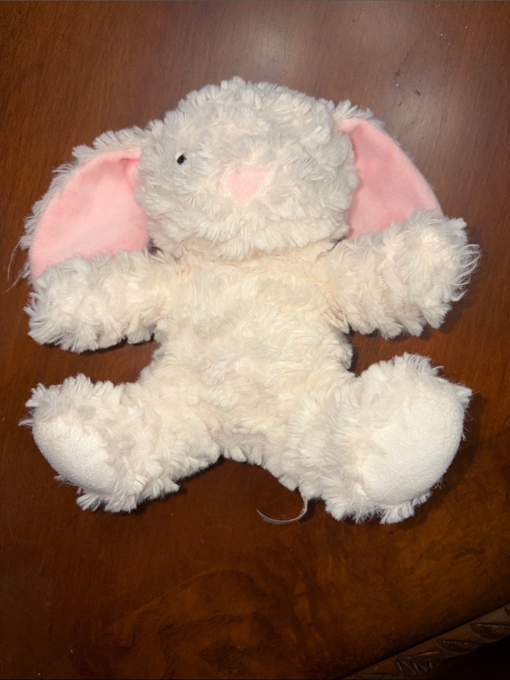 Hobby Lobby Cream Plush Bunny with Pink Accents